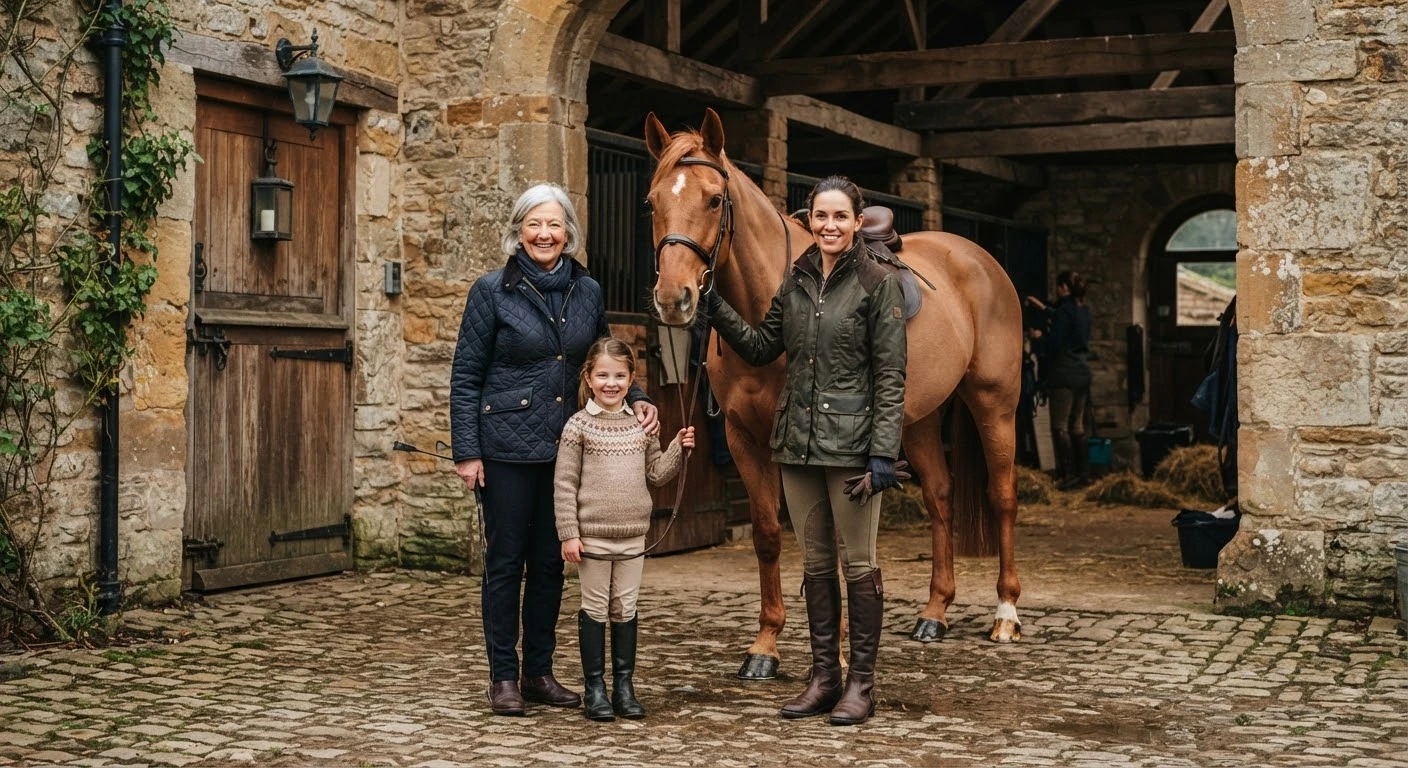 L'équipe du ferme equestre de l'alagnon, centre équestre à Laveissière